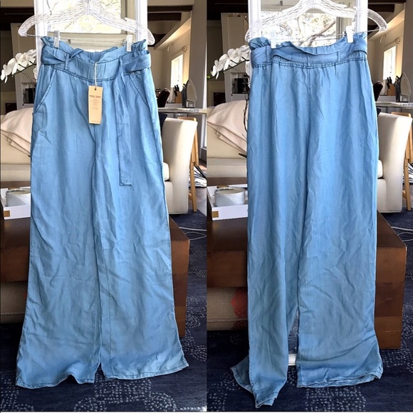 LAST ONE ‼️ S/L 👉🏼 Blue Wide Leg Pants 💦 - Picture 5 of 8